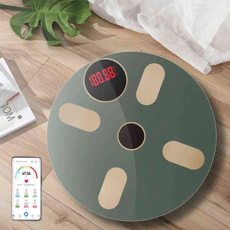 Waga łazienkowa Wagi Bezprzewodowy Bluetooth Bluetooth Torba Skala tłuszczowa LED Cyfrowa Smart Scale Saldo Composition Composition Sync Application H1229