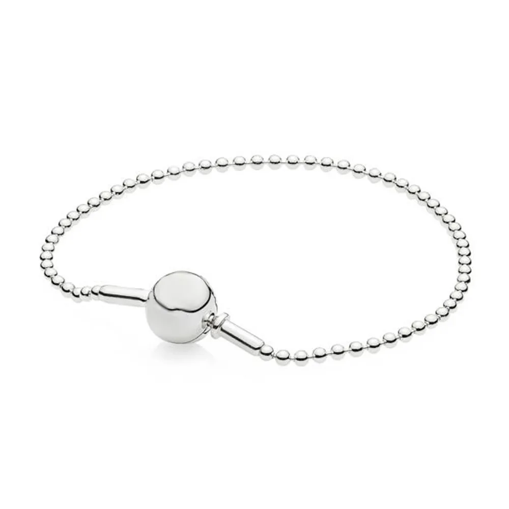 Hoogwaardige mode zilveren open kralen rosé goud armband charme originele S925 sterling zilveren dame diy sieraden romantisch cadeau 2103325Q