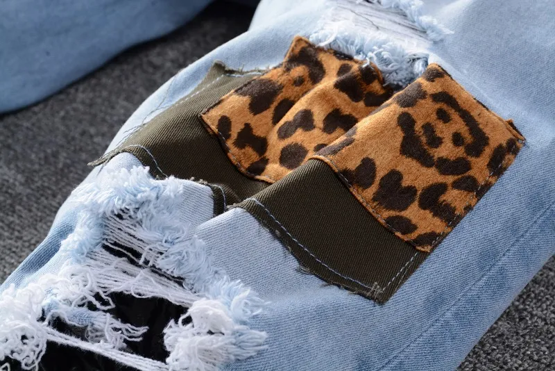 Fashion heren lange slanke jeans desiger hoogwaardige patchwork demin broek streetwear broek voor mannen