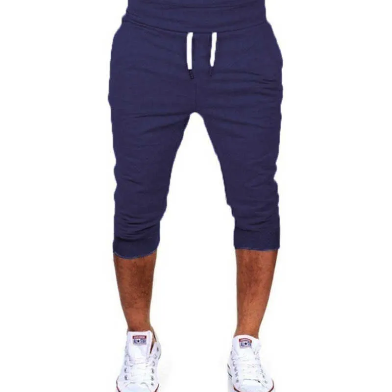 Zogaa Mens Hip Hop Shorts Training Kleding Knielengte Joggers Mannen Joggingbroek Katoen Casual Mode Vijf Broek Plus Size S-3XL 210716