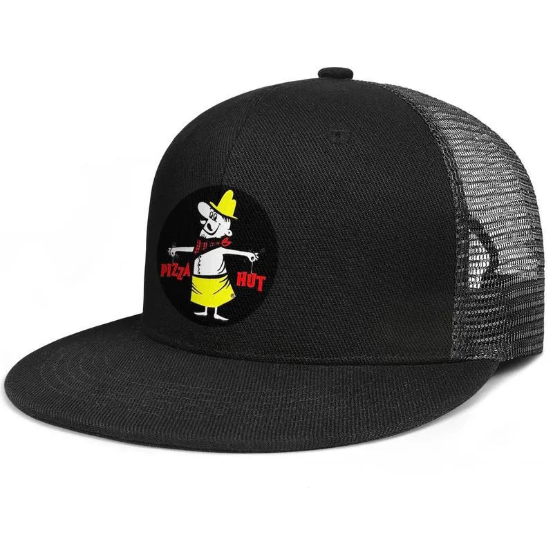 Pizza Hut'un Logo İşaret Sembolü Unisex Flat Strim Trucker Cap Sports Hip Hop Beyzbol Şapkaları Hut Logosu Papa John's Murphys Domi223i