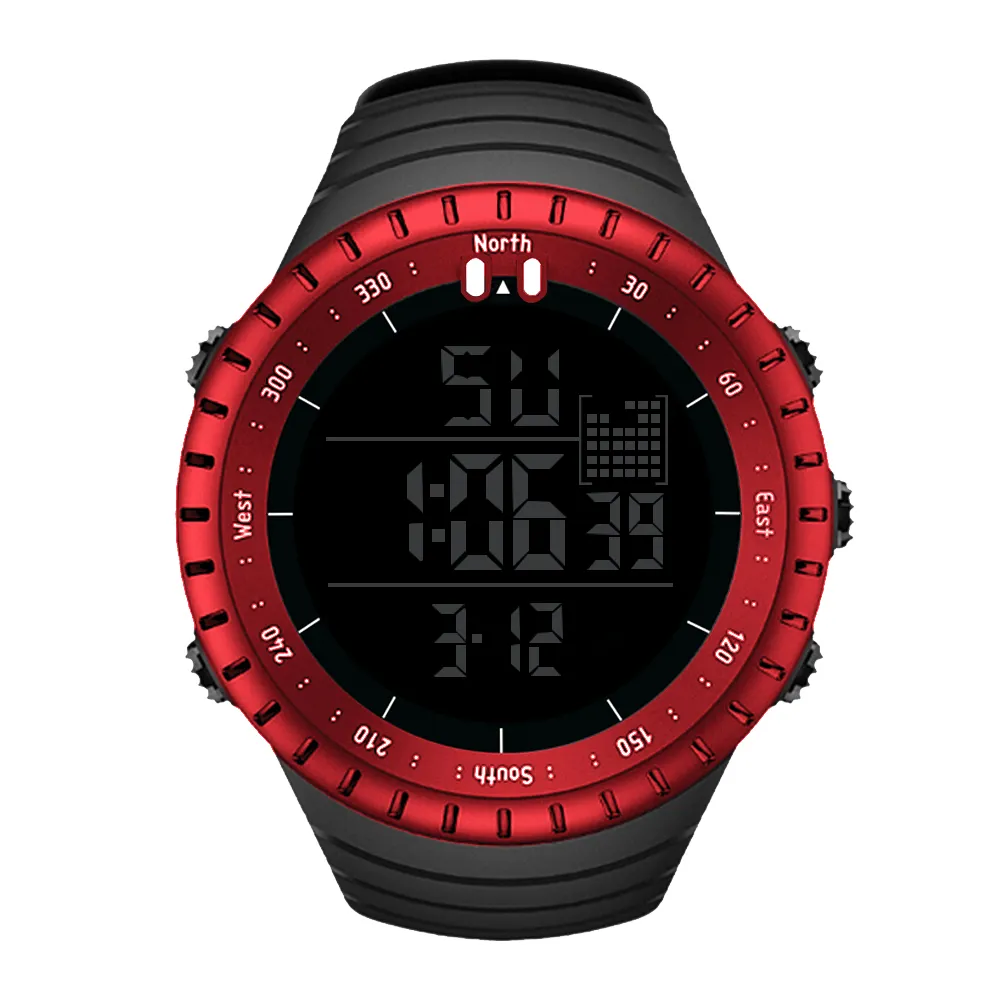 メンズウォッチ防水屋外スポーツ時計ファッションLEDデジタル電子腕時計316J
