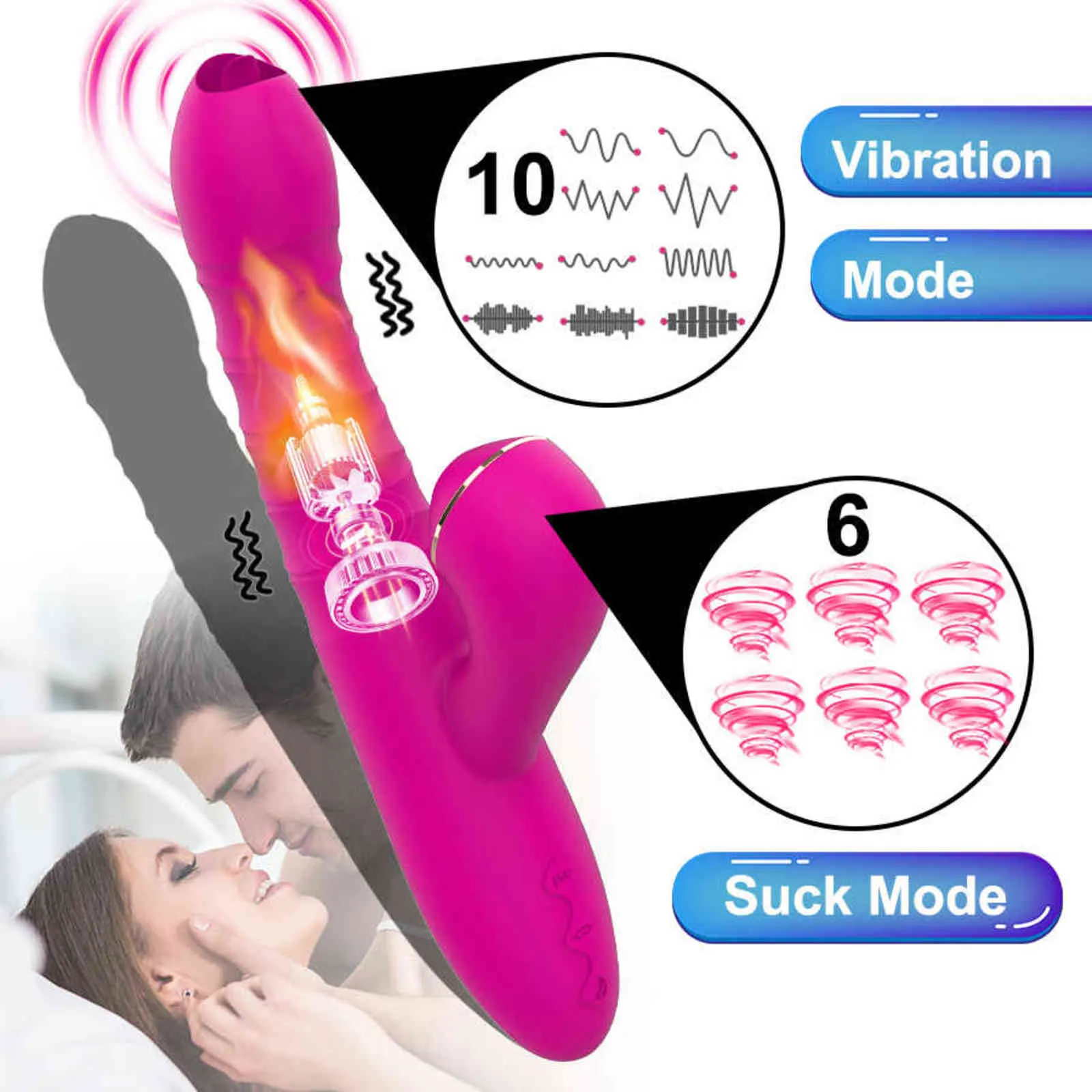 NXY vibrators s FLXUR verwarming dildo vrouwen zuigen G-spot tong vibrator clitoris stimulatie zachte siliconen volwassen seksspeeltje voor woma6729740