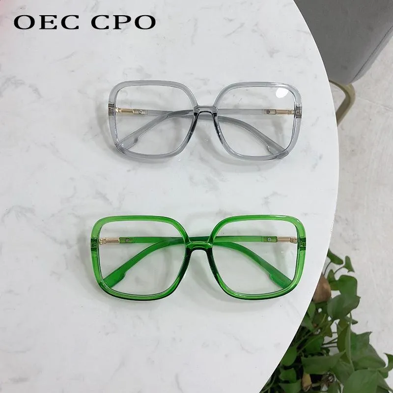 Oversized Vierkante Bril Damesmode Clear Lens Frames Retro Plastic Optische Brillen Frame Lady O884 Sunglasses245w