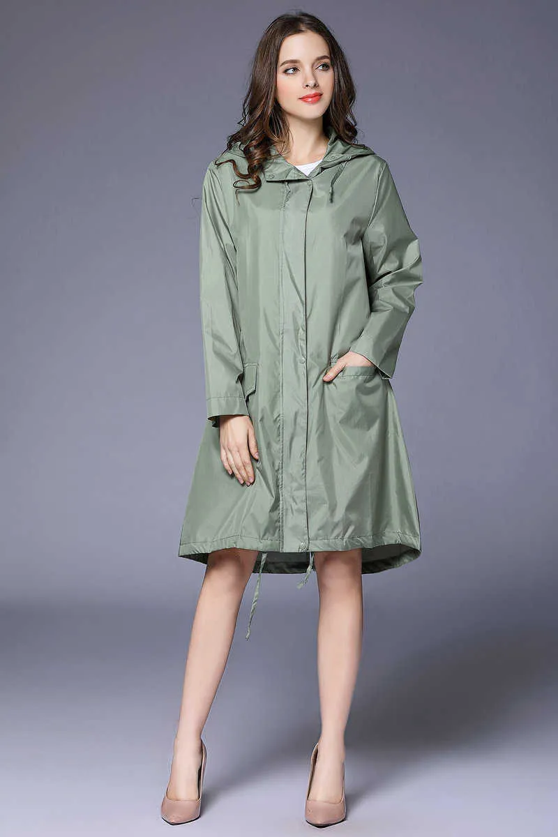 Raincoat Kobiety Mężczyźni Ladies Rain Coat Poncho Oddychająca Długa Przenośna Woda Rainwear Kurtka 211025