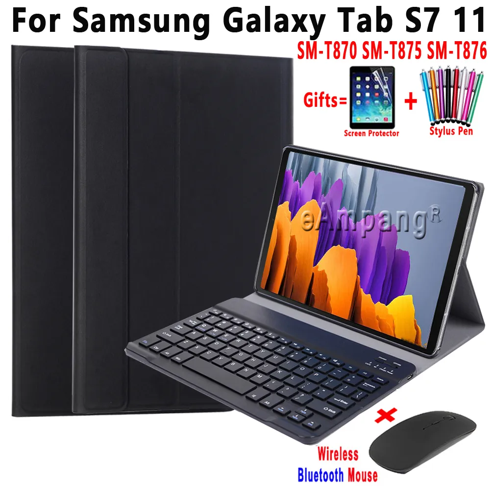 Pokrycie klawiatury Case dla Samsung Galaxy Tab S7 11 S6 Lite 10.4 S6 S4 S5E 10.5 P615 T865 T835 T875 T725 z Bluetooth