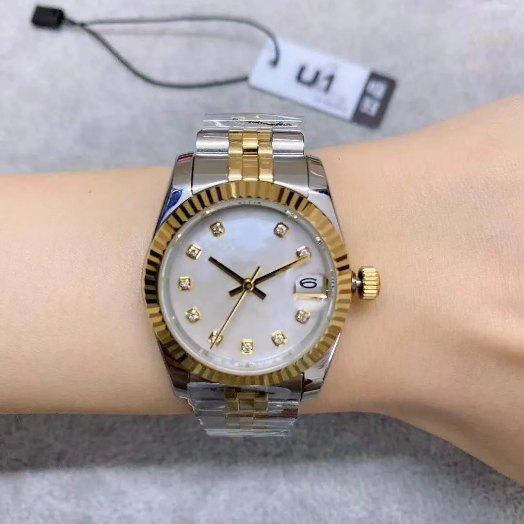 St9 Steel dwonetkowe fioletowe diamentowe tarcza 31 mm automatyczne mechianiczne damskie damskie zegarek do jubileuszu paska szafirowa ruch Women264S