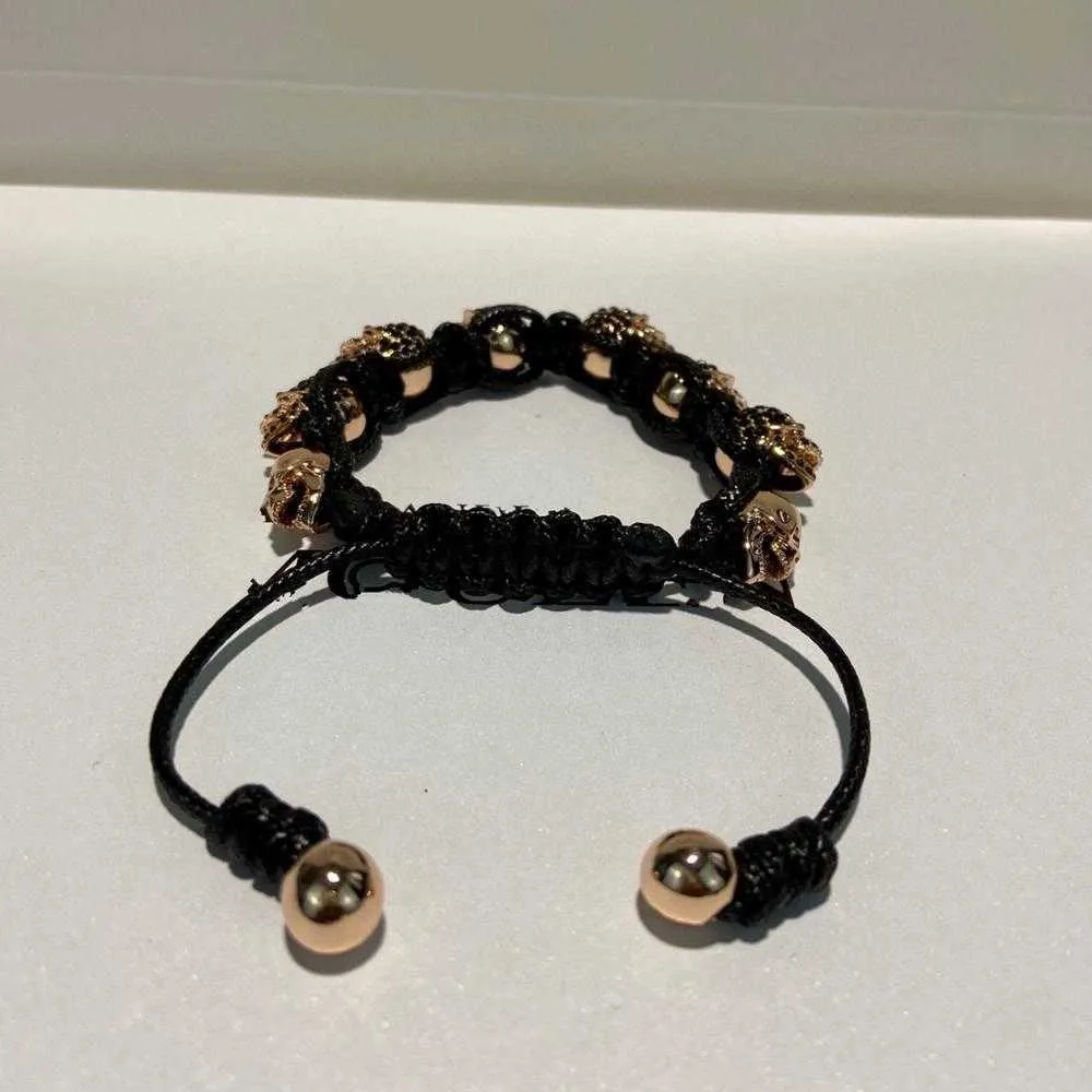 Varumärke vintage mode smycken koppar svart rep kedja skalle armband mode praty smycken stor manschett armband vintage design5669349