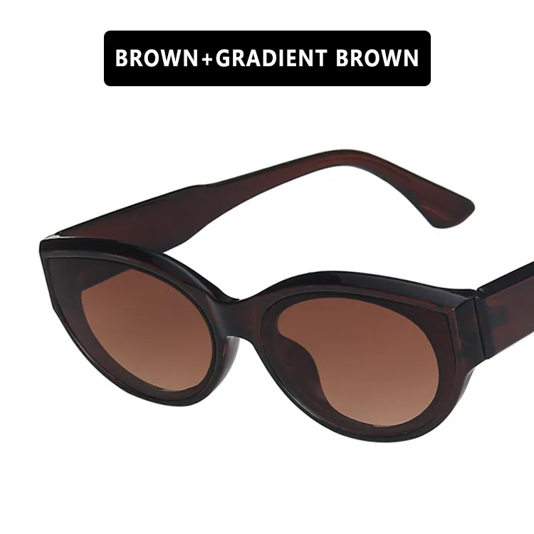 Gafas de sol Hip Hop Oval para mujer Moda Gafas de sol Mujer Elegante UV400356G