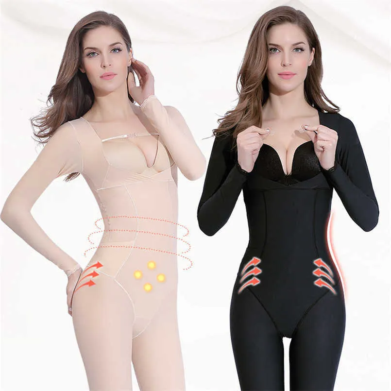 Italienska Koffein Tyg Bodysuiter Framknapp Design Bröstförstärkare Midja Back Open Silk Crotch Soft Postpartum BodySheper