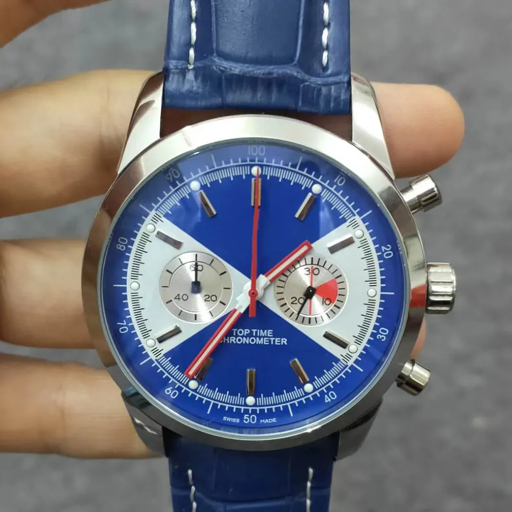 Fashion Mens watch 42mm quartz movement watches stainless steel deisgner leather belt wristwatch for men watches510262x