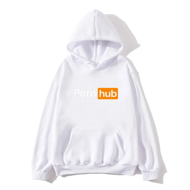 Hip Hop Mode Männer Pornhub Hoodie Beige Mehrfarbig Langarm Herren Kapuzenpullover