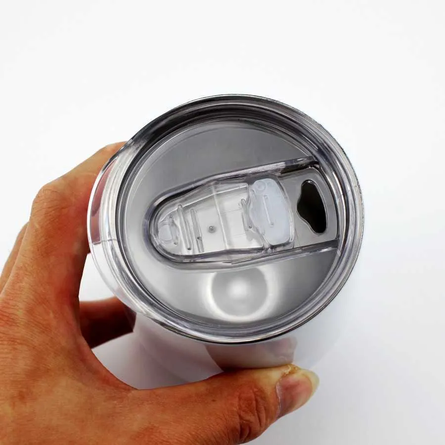 Transparent Plastic Cups Lids Drinkware Lid Splash Spill Proof 20 30 oz Cars Beer Skinny Tumbler Mugs Cover G