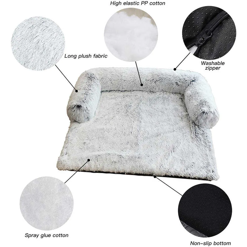 New Soft Plush Cat Mat Sofá Calmagem Cama Ultra Pele Lavável Pad Lavável Cobertor S Almofada Móveis Protetor PET H0929