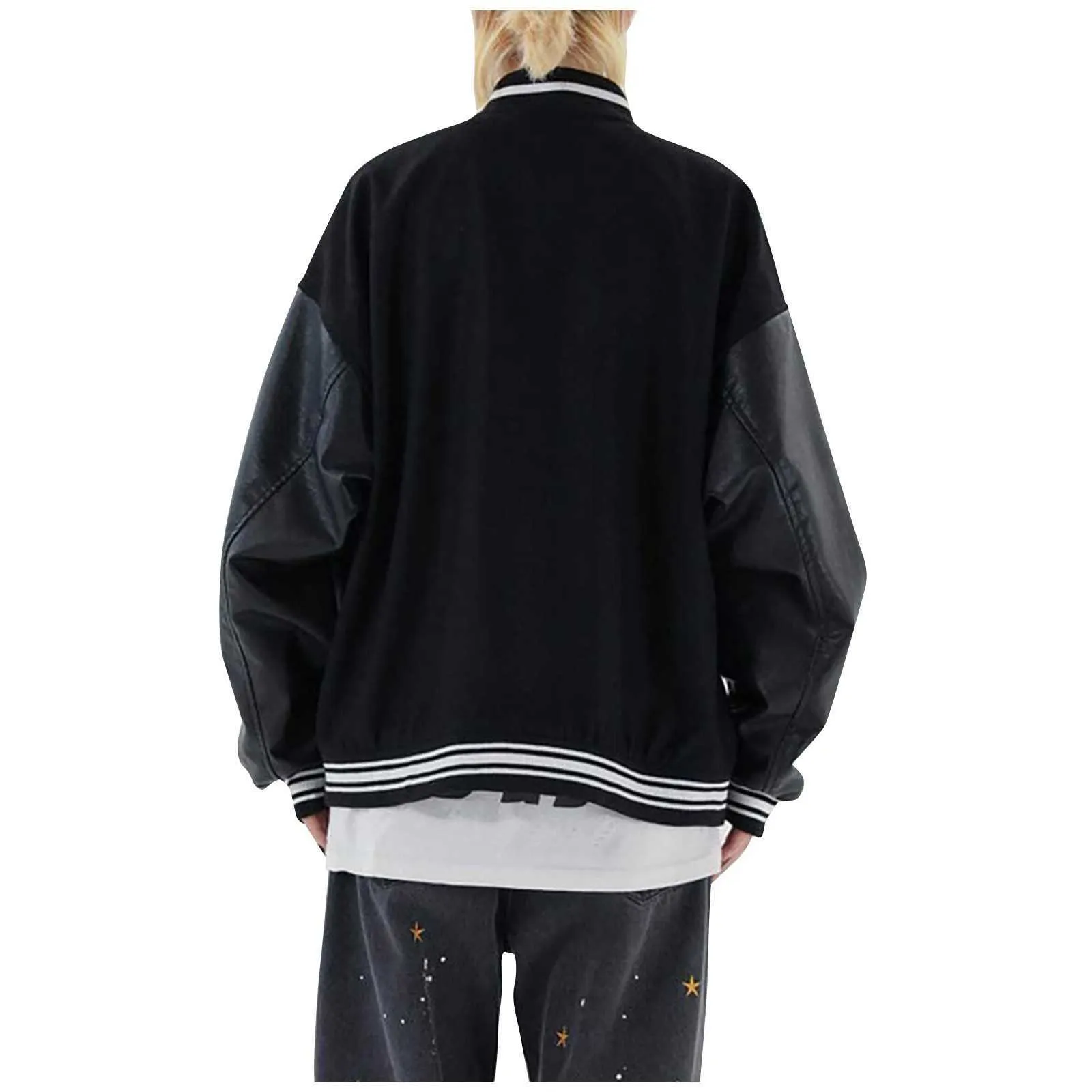 Mode Stilvolle Britische Jacken 2021 Hip Hop Streetwear Baseball Jacke Mantel Buchstabe B Knochen Stickerei Bomber College Jacke # f4 X0621