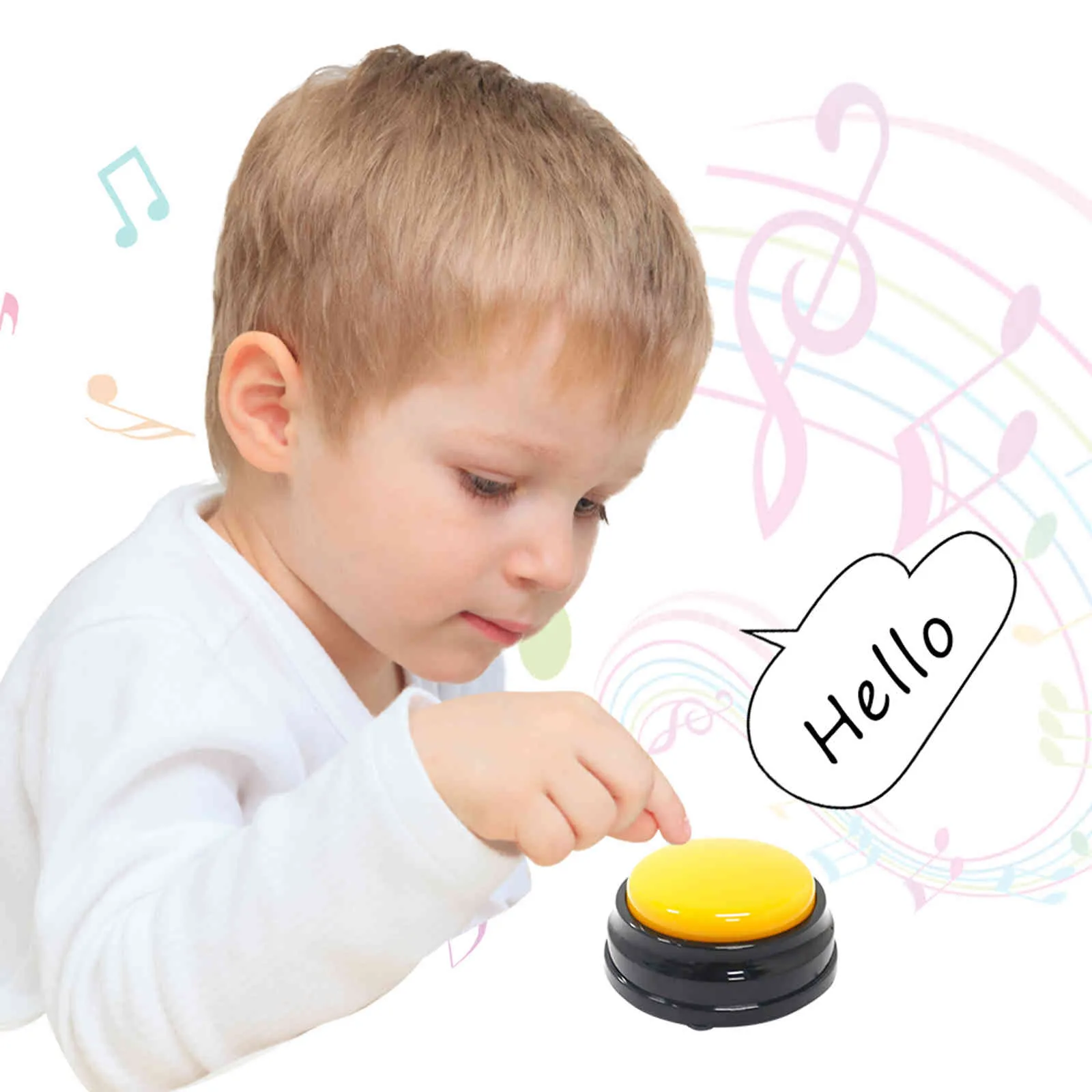 تسجيل زر الصوت صغير الحجم سهلة حمل الصوت للأطفال التفاعلية الأزرار