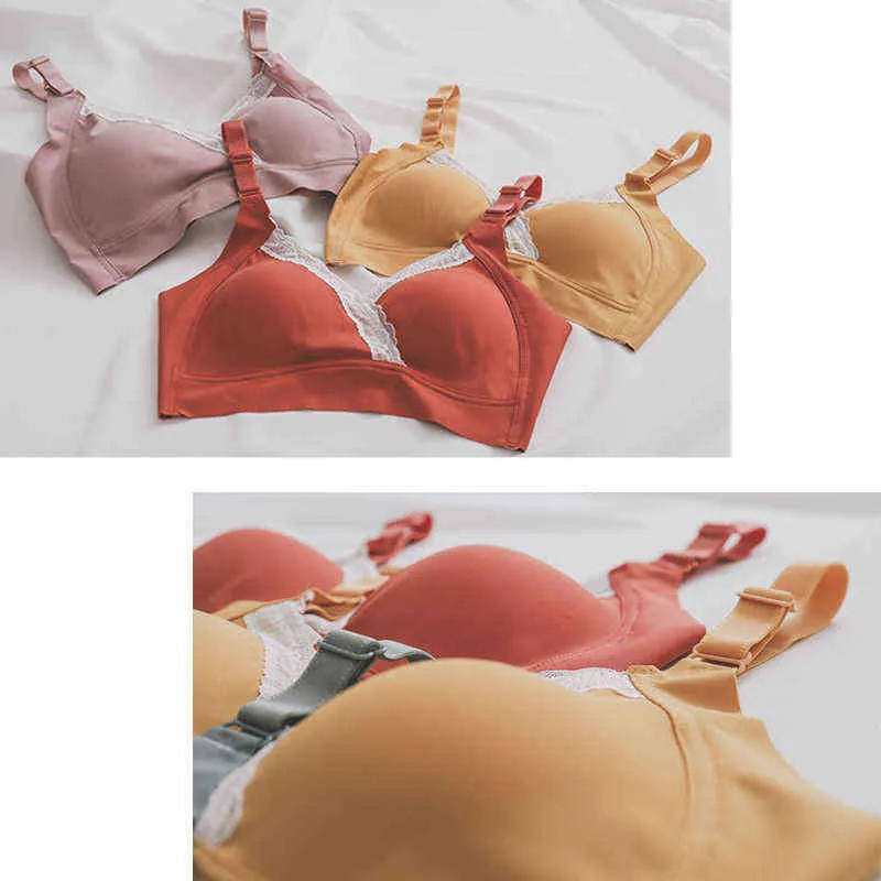 Wirefree Still-Umstands-BH Kleidung Baumwolle Still-BH für Schwangere Schwangerschaft Brust Schlaf Unterwäsche H1118