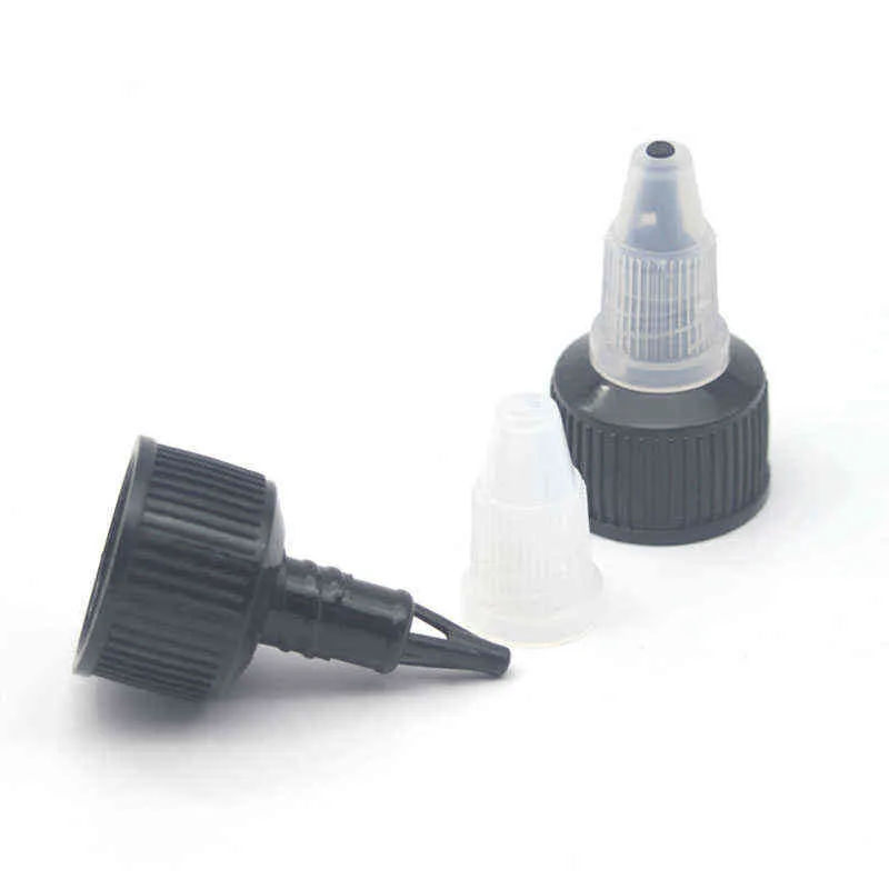 30ml 60ml 100ml 120ml Plastic Empty Ink Vial Top Black Cap Transparent Clear Bottle Tattooing Accessories 220110234e