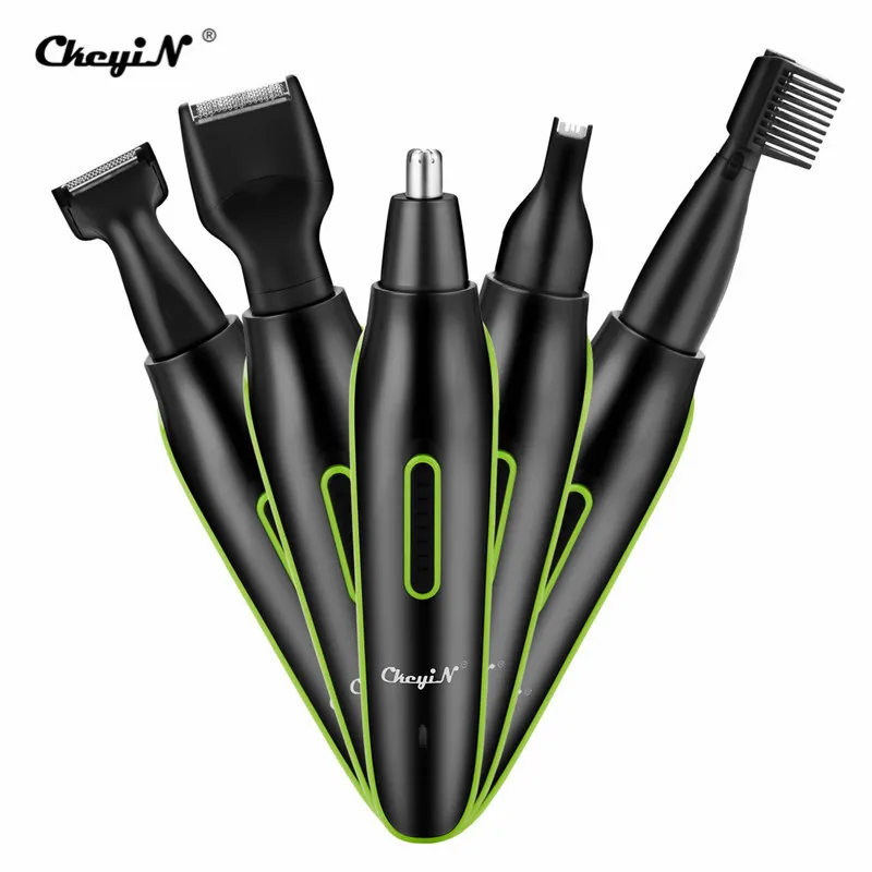 CkeyiN 5 in 1 Electric Nose Ear Beard Eyebrow Razor Cordless Clipper Groomer Shaver Hair Trimmer Moustache Cleaning