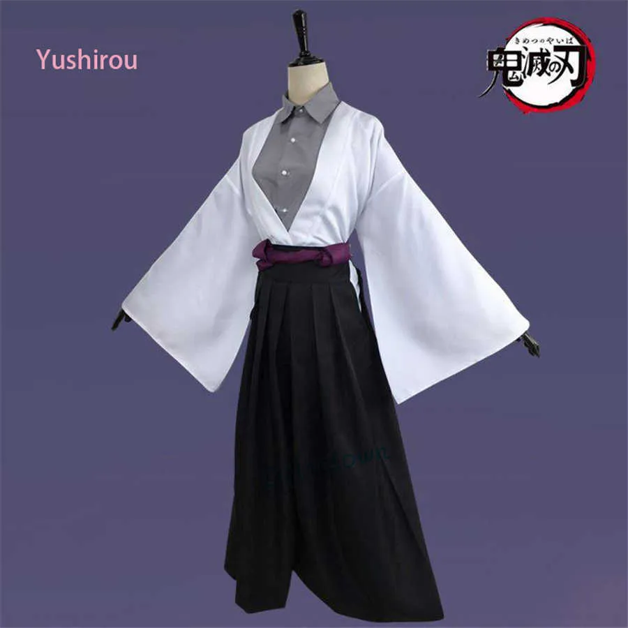 Anime Demone Slayer Tamayo Yushirou Cosplay Uomini Donne Kimono Uniforme Kimetsu No Yaiba Nezuko Zenitsu Tanjirou Costume Cosplay Y0903