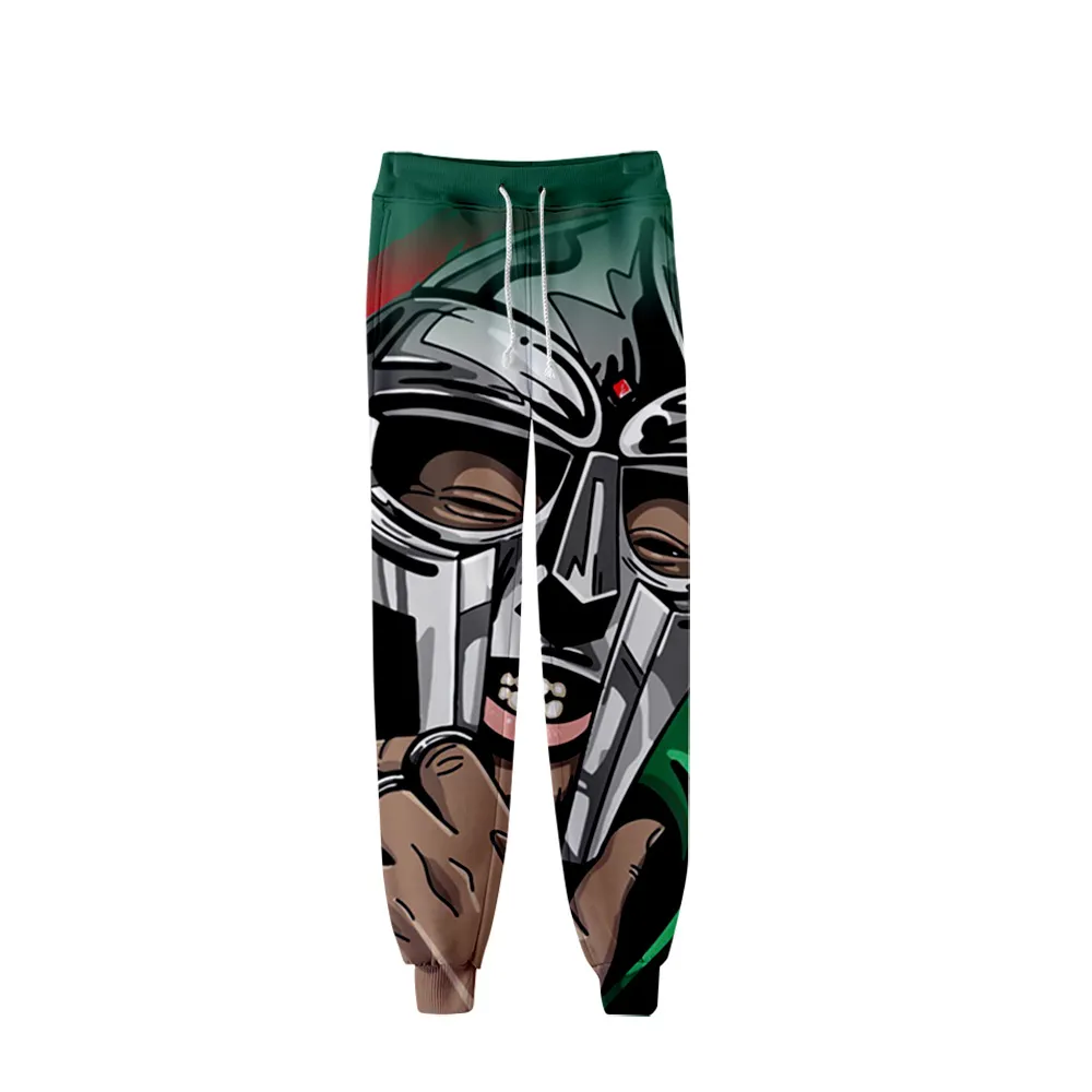 Mf doom calças unissex 3d jogger calça feminina harajuku sweatpants 2021 rip americano rapper moda calças oversized222h