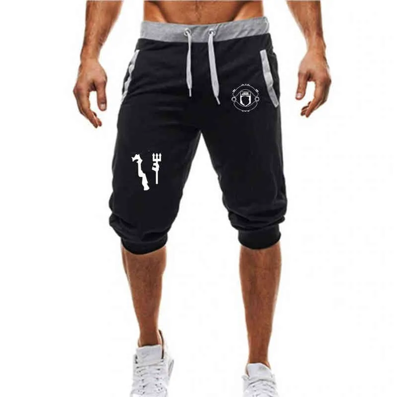 Mens Workout Running Shorts Soft 3/4 Broeken Gym Joggers Korte Sweatpants Mannen Sport Shorts H1206