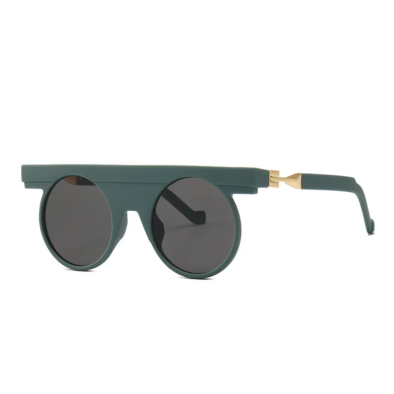 Trend Buzlu Shades Vintage Güneş Gözlüğü Moda Stil Yuvarlak Güneş Gözlükleri Unisex
