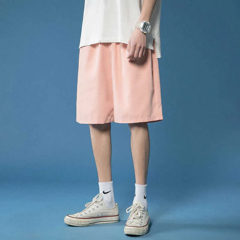 Summer Short Men Hip Hop Streetwear Baggy Casual Harem Shorts Male Knee-Length Drawstring Beach 5XL 210716