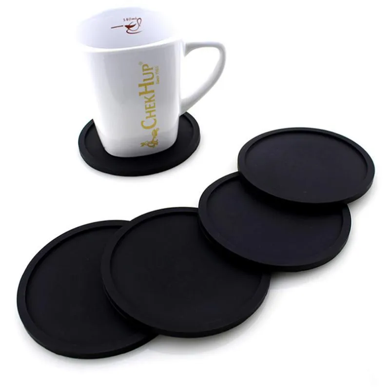 Gekleurde Ronde Siliconen Coaster Koffiekopje Houder Waterdichte Hittebestendige Cup Mat Thicken Kussen Placemat Pad Tafel Matten Flessen FY5198 0315