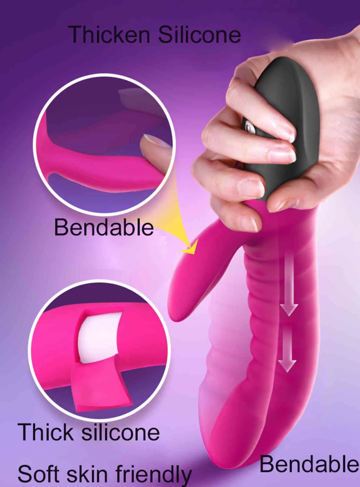 Leten Rabbit Clitoris Stimulator Sex Machine Vibrator Laddningsbar uppvärmningsmassager Orgasm Mastrubator Vuxna Sextoys för kvinnor6472987