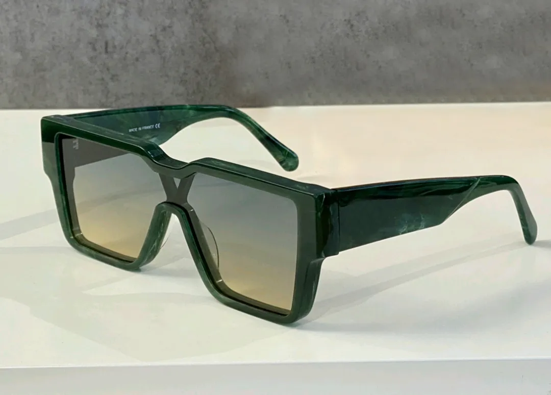 Erkekler için Dikdörtgen Çatışma Güneş Gözlüğü Siyah Koyu Gri Lens Z1593 Serin Maske Güneş Gözlüğü UV Gözlükleri Box258a