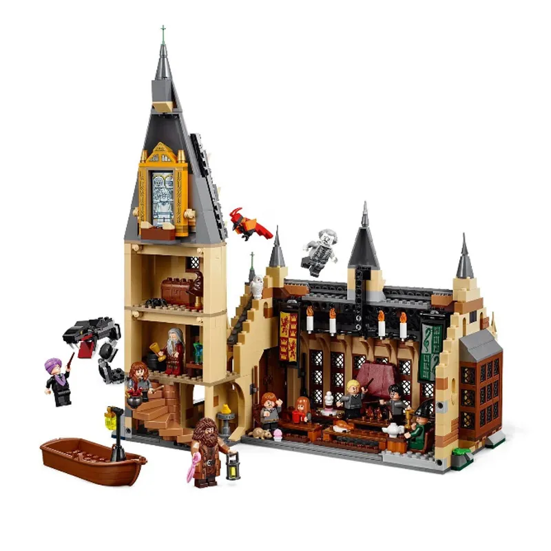 2021 NEW Magic Castle In Sky Great Hall Building Blocks Figure Bricks Toys Gift X0503