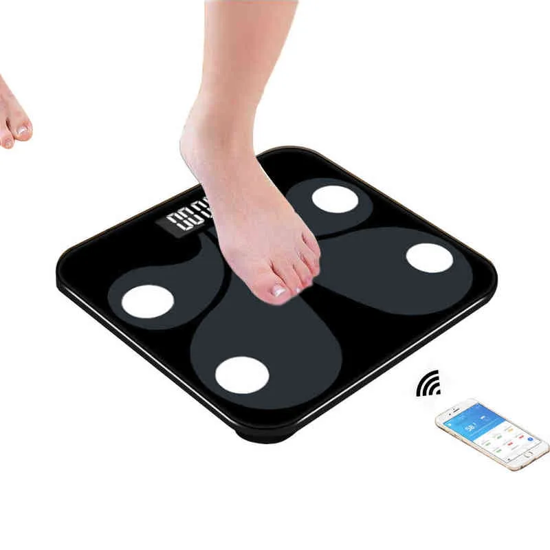 Bluetooth Body Fat Scale Smart Digital Bathroom Weight Scale with Smartphone App Wireless BMI Scale H1229