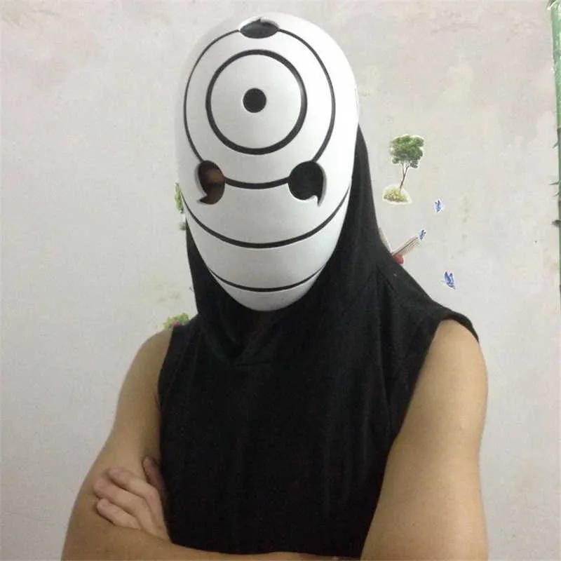 Japonya Anime Akatsuki Uchiha Maskesi Tobi Obito Ninja Madara Cosplay Kostümleri Reçine S Cadılar Bayramı Partisi H0910315I