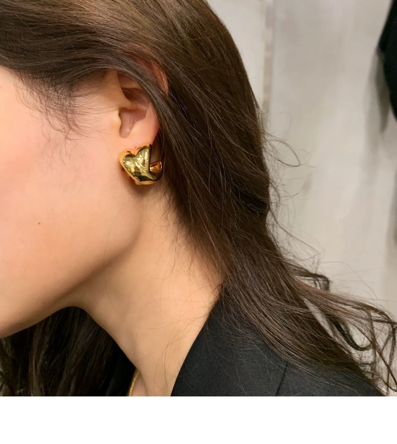 Brass Geo Twist Knot Statement Drop Earrings Women Jewelry Punk Boho Goth Designer Top Ins Aesthetic Rare
