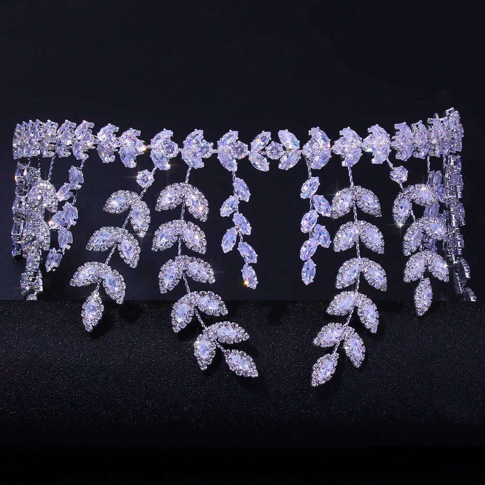 Ornamenti di moda Fascia in zircone pieno Accessori capelli da sposa da sposa Elegante fascia capelli Corona CZ Capelli Vite Sposa Copricapo X0726