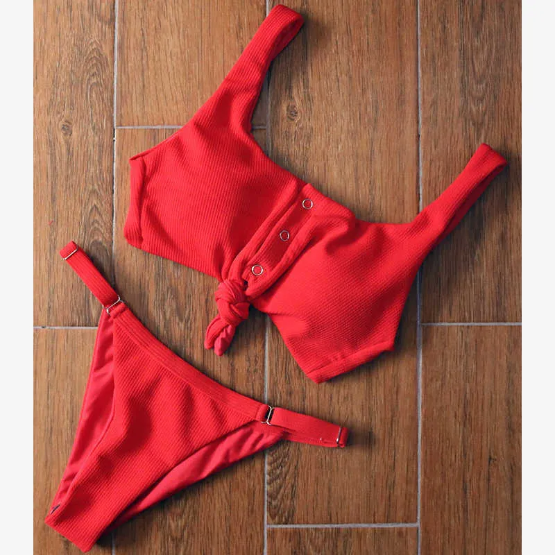 Bandaż / Brazylijski / Sexy Bikini Push Up Wyściełane Swimweear Kobiety Dwa kawałki Swimsuit Kostium kąpielowe Tankini Swimsuits 210722