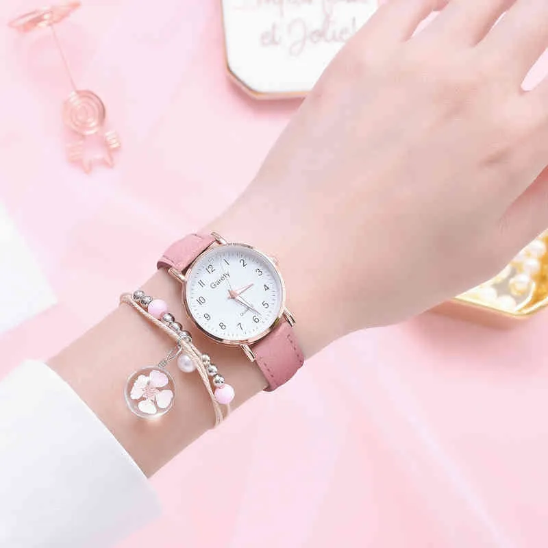 Damen Quarzuhr Armband Set Mädchen Geschenk Mode Student Trendy mit