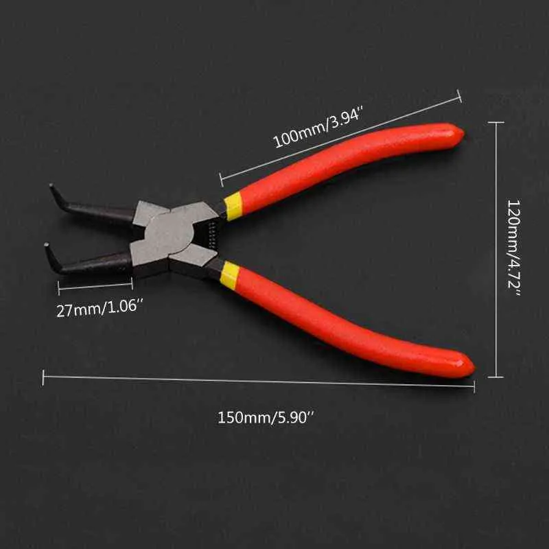 7in Circlip Pliers Set Retaining Clip Internal External Spring Bent Straight Snap Ring Disassembly Au 20 Dropship 211110