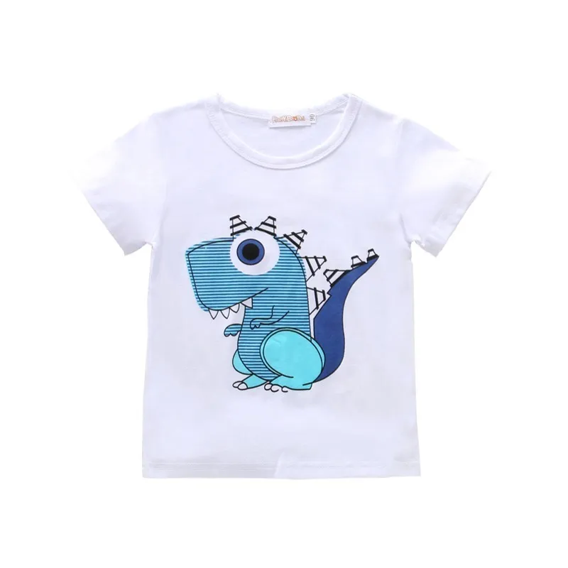 Toddler Baby Boy Strój Zestaw dziecięcy Cartoon Dragon Drukuj Cute Summer T Shirt + Spodenki Garnitury 210326