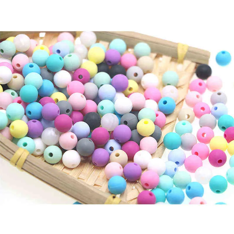 Kovict 9mm Round Silicone Beads Perle Silicone TeethingFor Jewelry Making Baby Products DIY Silicone Rodend 2111013007113