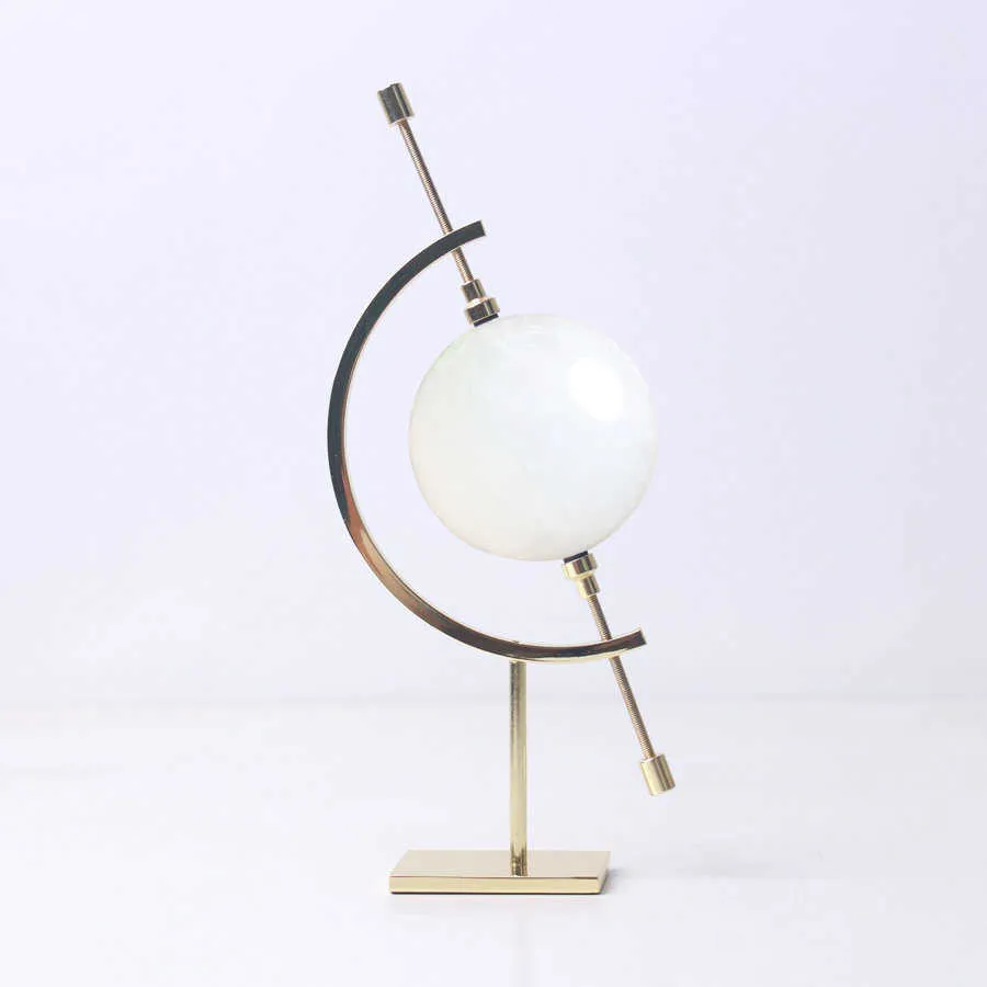 Crystal Ball Metal Base Globe Kształt Gold Fashion Stand Dekoracyjny stały agatowy stojak na piłkę x07102561329