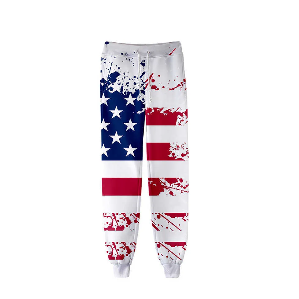 Skull Eagle USA Drapeau national 3D Pantalon de survêtement imprimé Mode Harajuku Joggers Pantalon Casual Pantalon de survêtement chaud Pantalon Streetwear X0723