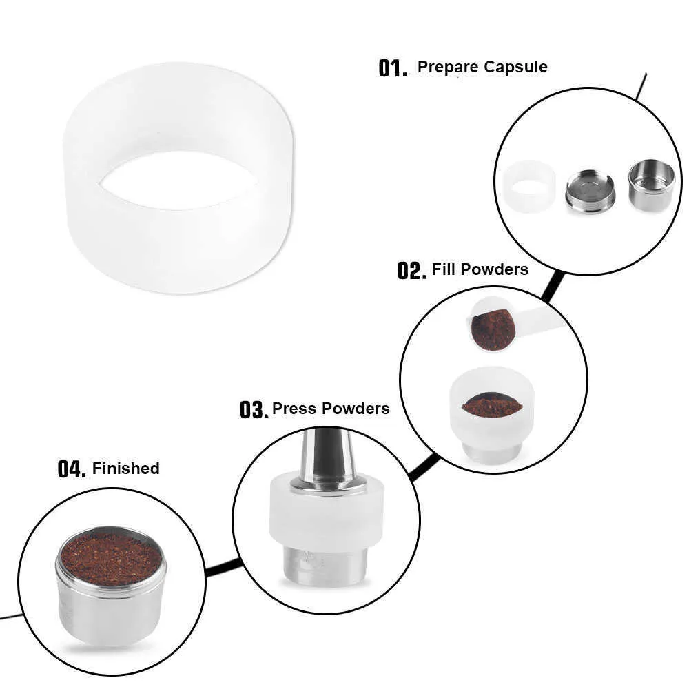 Icafilas återanvändbar crema kaffekapsel för häry x7.1 x8 x9 Y3 Y5 Y1.1 Cafe Filter Cup Dripper Stainless Steel Refillerbar korg 210607