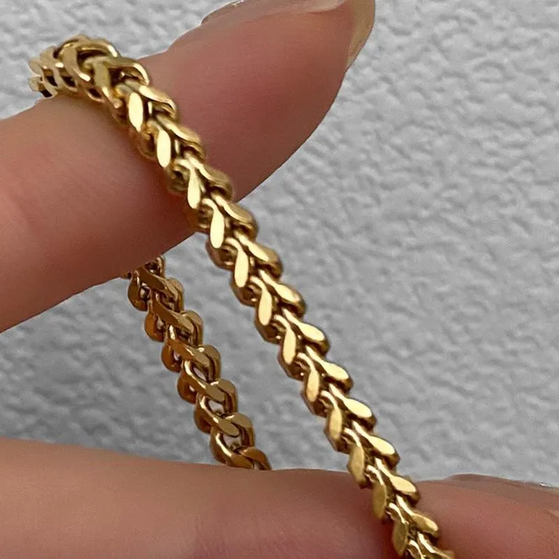 Charme Armbänder Minimalismus Gold Farbe Einstellbar Goldene Weizen Ohr Titan Stahl Für Frau Koreanische Mode Schmuck Goth Mädchen Bangl294q