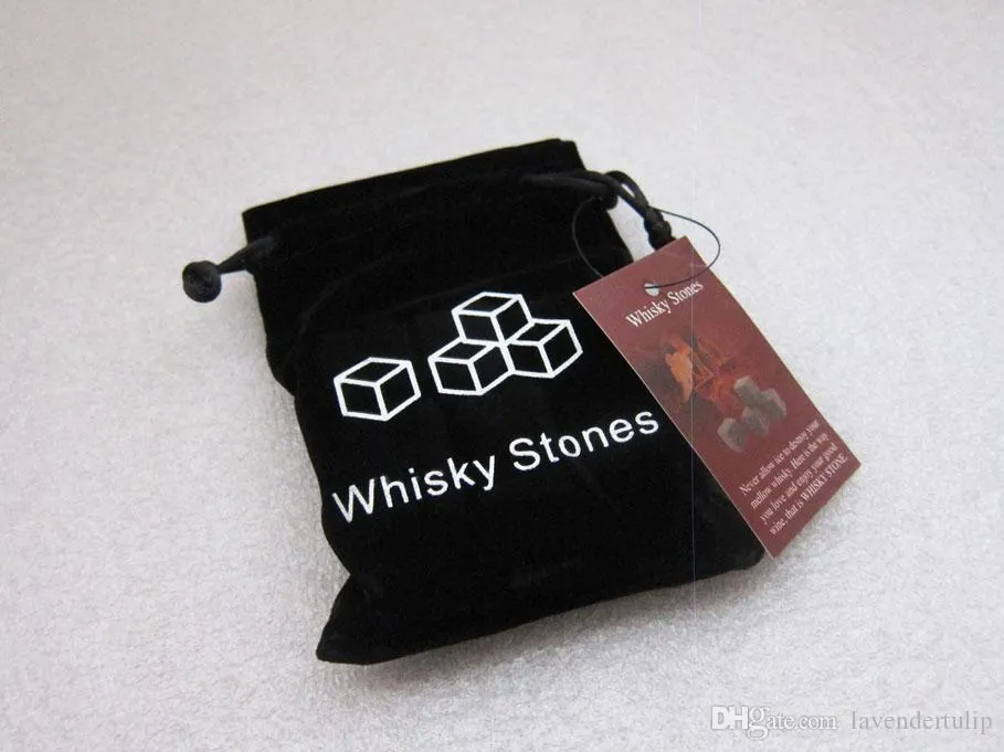 Free by sea 100% Natural Whisky stones /bag Whiskey Stone Wine Rocks Ice Stones Bar Christmas Valentine Father Gift