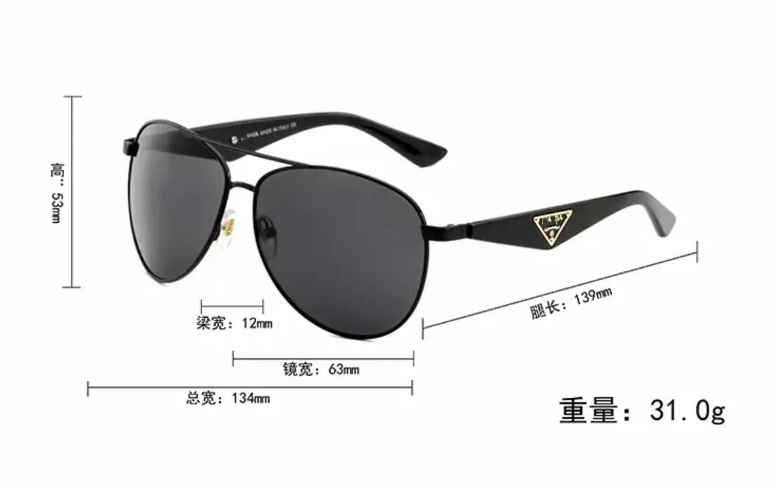 2266 Herren-Sonnenbrille mit klassischem Design, modisch, ovaler Rahmen, Beschichtung, UV400-Linse, Kohlefaser-Beine, Sommer-Stil, Brillen mit Box243c