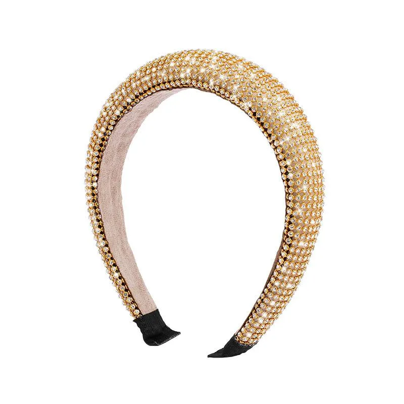 Nouvelle Arrivée Extreme Luxe Femmes Bijoux Cheveux Bandeau De Couverture Plein Couverture Micro Faux Cristal Glisten Beau-tête de filles