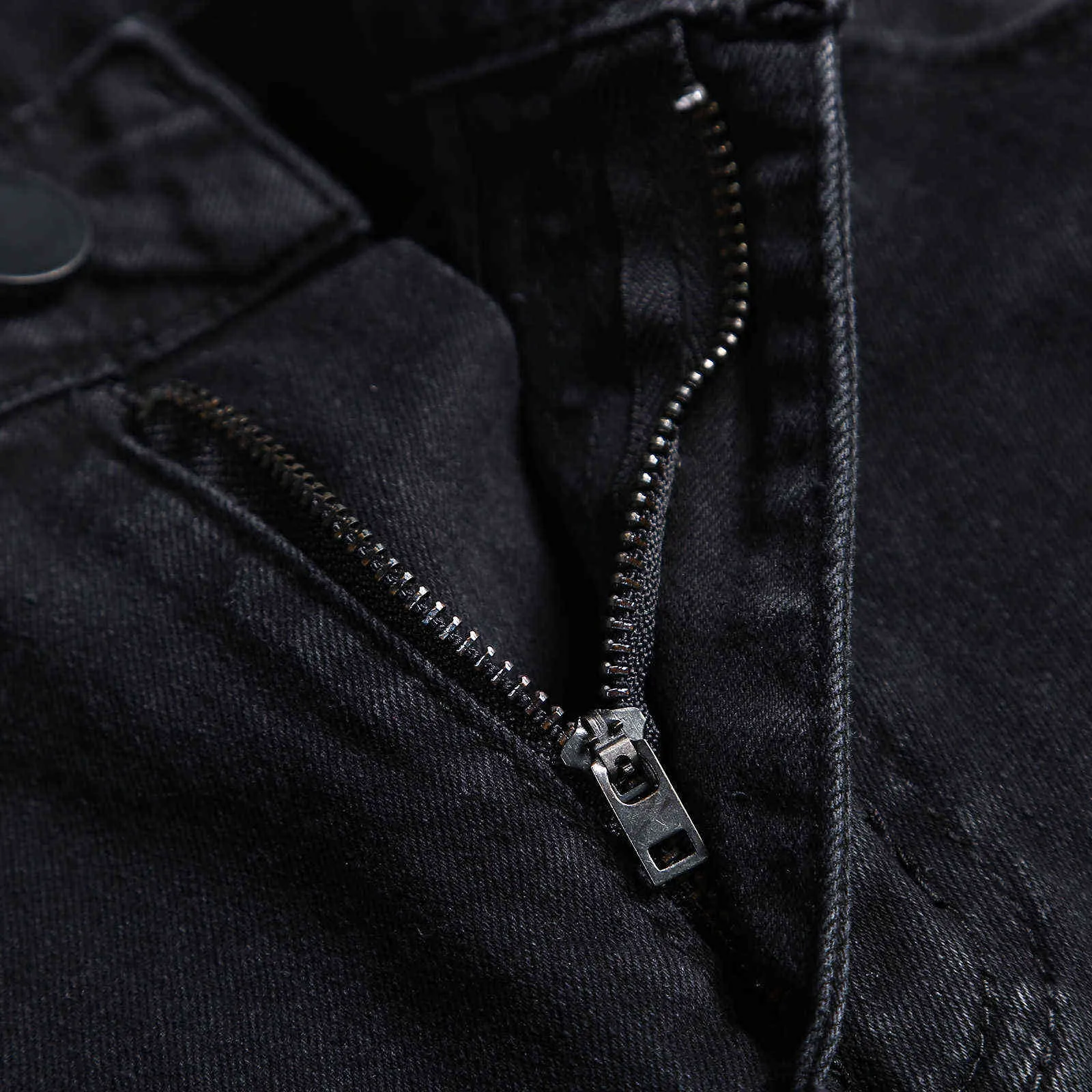 2020 2 Stil Erkekler Büyük Pocket Skinny Jeans Fermuar İnce Yüksek Kaliteli Kot Hasar Spor Korse Kot M-3XL H1116251R