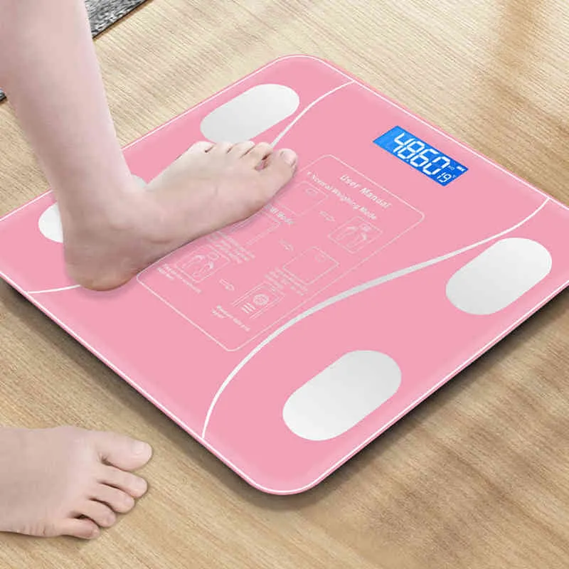 Body Fat Digital Scale Electronic scales Smart Bluetooth Adult weight scale Household Small Body Balance Retest USB Rechargeable H1229